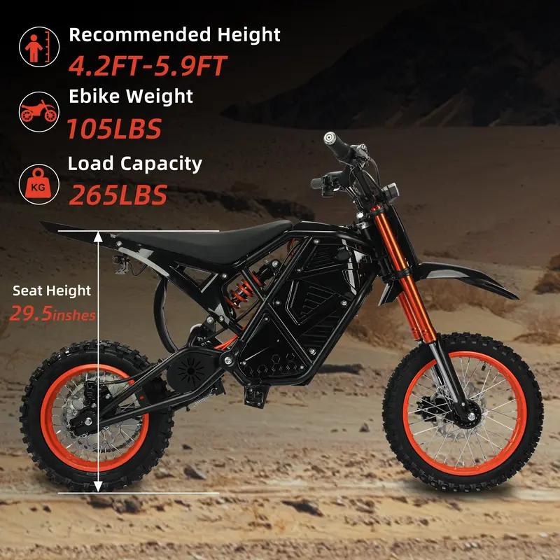 Rogue Motorcycle Bicycle for Adults 3000W Peak Power 48V 23AH Removable Battery 37MPH Top Speed Off-Road Fat Tire Dirt Ebike with Cruise Control Disc Brakes Mtb