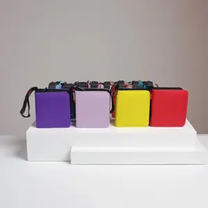 Multi-Color Small 1-Pocket Trading Card Holder, 40-Pocket Mini Card Album with 20 Detachable Sleeves, Suitable for Tcg Mtg Sports Cards