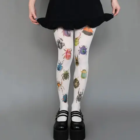 Y2K Style Graffiti Letter Print Slim Fit Knee High Socks, All Season Socks, Harajuku Cosplay Cute Socks for Kawaii 2000s Emo Girls, Casual Stylish Socks, Cute Novelty Socks
