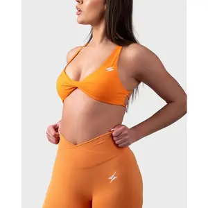 Evolve Backless Sports Bra - Neon Orange