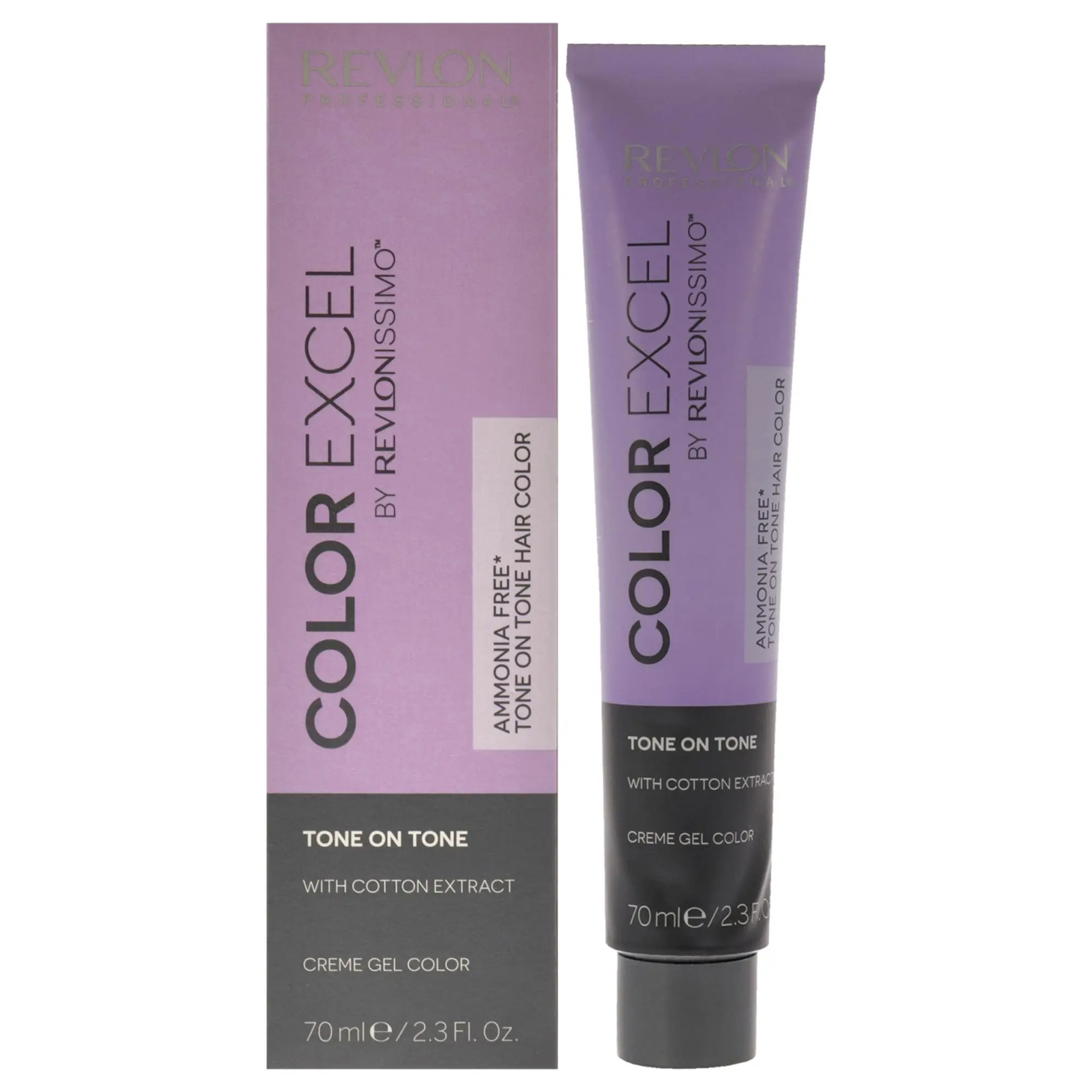 REVLON Revlonissimo Color Excel Tone-on-Tone Creme Gel Hair Color, Ammonia-Free, 8.01 Light Natural Ash Blonde for Unisex Use, 2.3oz