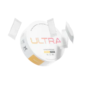Ultra Focus Pouches (Tropical) - Nootropics with 6 Clean Ingredients for Sharp Focus Smooth Energy Enhanced Cognition Nicotine-Free Caffeine-Free No Jitters Crash or Dependency