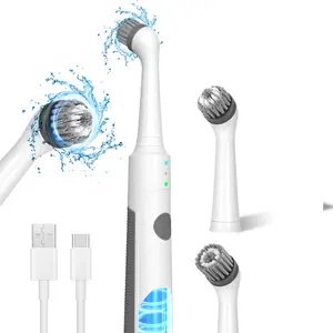 Electric Cleaning Brush,Crevice Cleaning ,Spin scrubber,Rechargeable,4H Working Time,2000mAh,Grout Brush,IPX7 Waterproof with 2 Scrubber Heads,Scrubber for Cleaning Home Kitchen Bathroom Tile Tub,scrub daddy strawcleaner