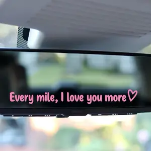 Every mile, l love you more rearmirror decal Every mile, l love you more rearmirror decal
