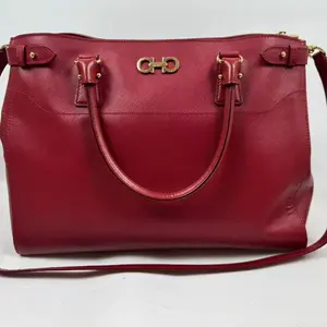 Pre-owned SALVATORE FERRAGAMO leather Crossbody Bags Gancini Top Handle Crossbody Bag