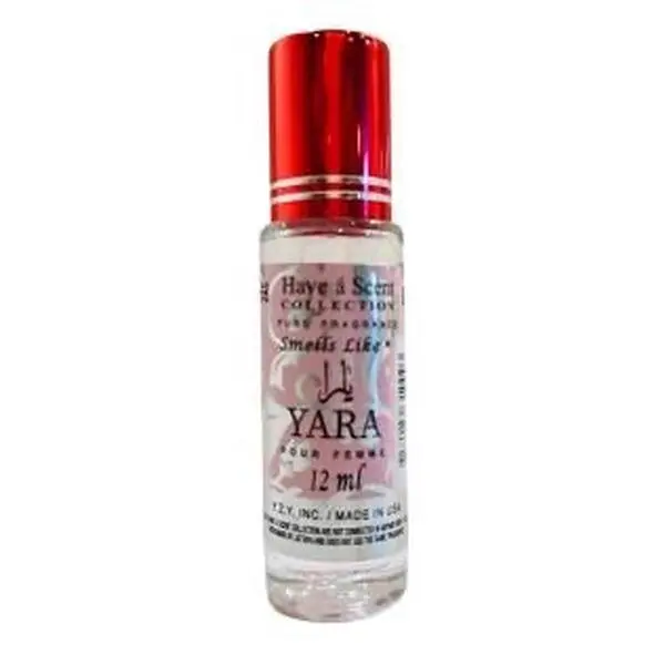 Yara 10ml 0.34 oz Roll On Oil Long Lasting For Women Scent Vanilla Scented Aroma Fragrance Concentrated Cologne Cosmetic Unisex Perfume Roller-On Liquid Regular Edition Alcohol-Free Heliotrope Sandalwood Tangerine Vanilla Musk Wood Notes