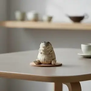 Baby crocodile-shaped tea cup decoration, creative cute crocodile tea cup ornament, decorative figurine, home decor for living room, bedroom, and office, tea table and coffee table decorations, resin animal sculptures