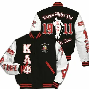 Kappa 1911 Inspired Varsity Jacket, Minimal Fraternity Baseball Coat, Classic Streetwear Fashion Style, Trendy Unisex Outfit