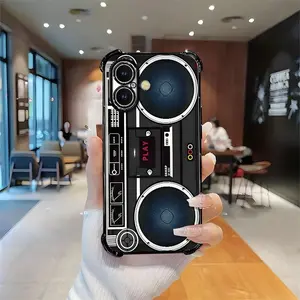 Vintage 80s Boombox Cassette Phone Case for 【iPhone 16】 | MagSafe Ready, Unique Cool Design Protective Case.666