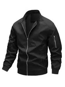 Men's Plus Size Jacket Coat, Trendy Cool Youth Men's Jacket, Minimalist Aesthetic, Suitable for All Seasons, Loose-Fitting Long Plain Style
