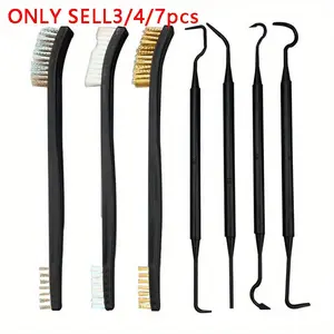 Multipurpose Car Detailing Cleaning Tool Accessories Wire Brushes and 4 Nylon Picks Pick and Brush Set 3 Double-headed Finished