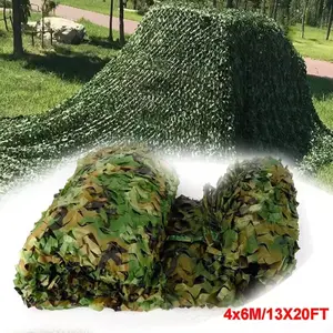 13x20ft Camouflage Netting, Military-Style Sunshade Mesh for Camping, Hunting & Car Cover Use