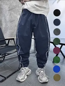 Men's Side-Stripe Drawstring Waist Jogger Pants, Casual Sports Loose Trousers with Pocket for Spring & Fall, Fashion Men's Bottoms for Daily Wear