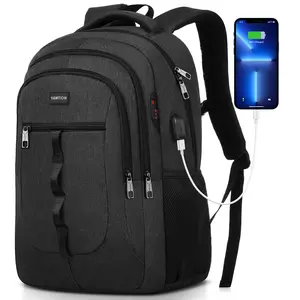 YAMTION 15 Inch Laptop Backpack, Large Capacity Anti-theft Backpack with USB Charging Port & Password Lock, Water Resistant Multi-compartment Bookbag for Teens, College Students, Working Adults, School, Work, Office, Business Trips, Travel & Daily Commute