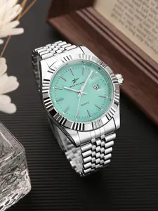 RICECGO Business Men's Analog Quartz Watch Stainless steel bracelet with minimalist hour markers Date display for professional settings Business Fashion Watches Limited-time discount Commuter style essential Act fast