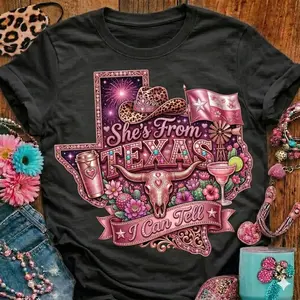 Comfort Colors She’s From Texas T-Shirt , Pink Western Texas Map With Leopard Cowboy Hat Longhorn Skull And Wildflowers , Southern Cowgirl Shirt , Rodeo Country Concert Outfit , Texas Gift For Women