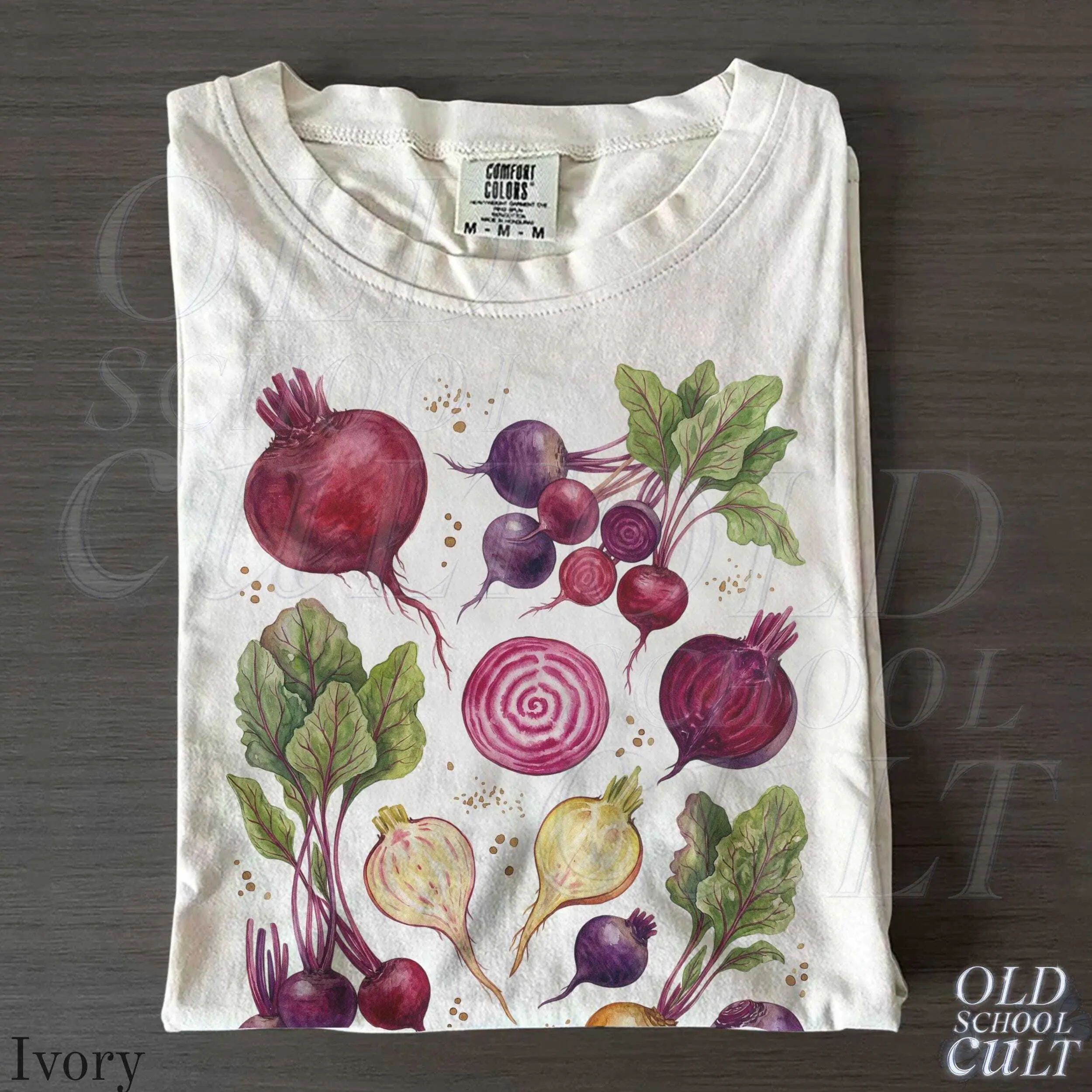 Vintage Beetroot 90s Graphic T-Shirt, Retro Comfort Colors® Vegetable Vegan Foodie Nature Y2k Unisex Shirt