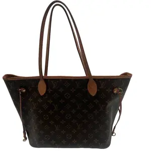 Pre-owned Louis Vuitton Coated Canvas tote bags Neverfull MM with Pochette