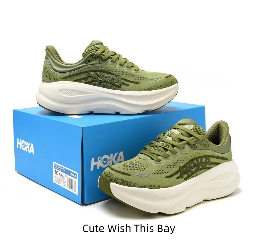Earthy olive green running shoes with plush thick cushion, breathable mesh for forest walks, trail jogs and all-day outdoor trips