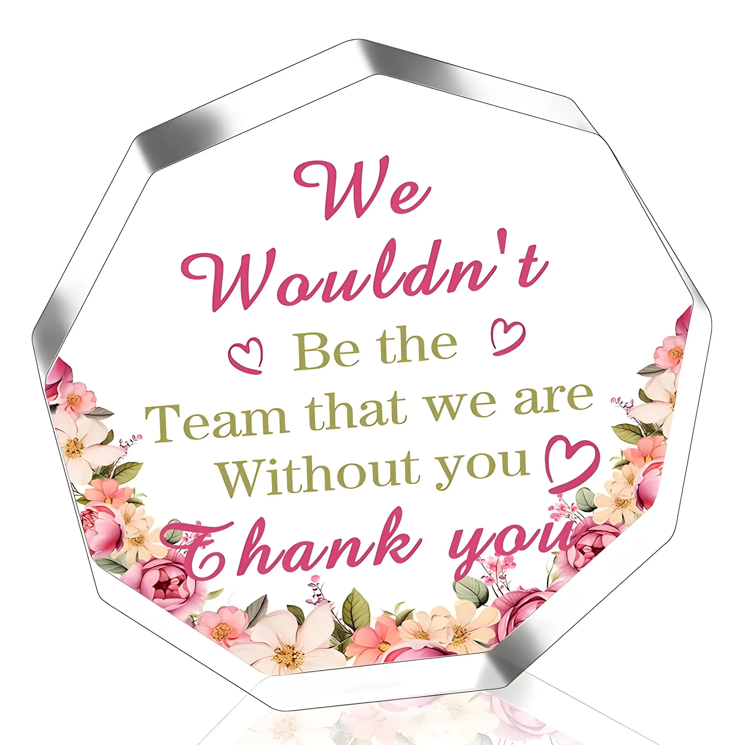 Teamwork Appreciation Gift for Women, Leader Thank You Present, Mentor Birthday Anniversary Gift, Inspirational Desktop Decoration, Decorative Plaque, Home Office Decor