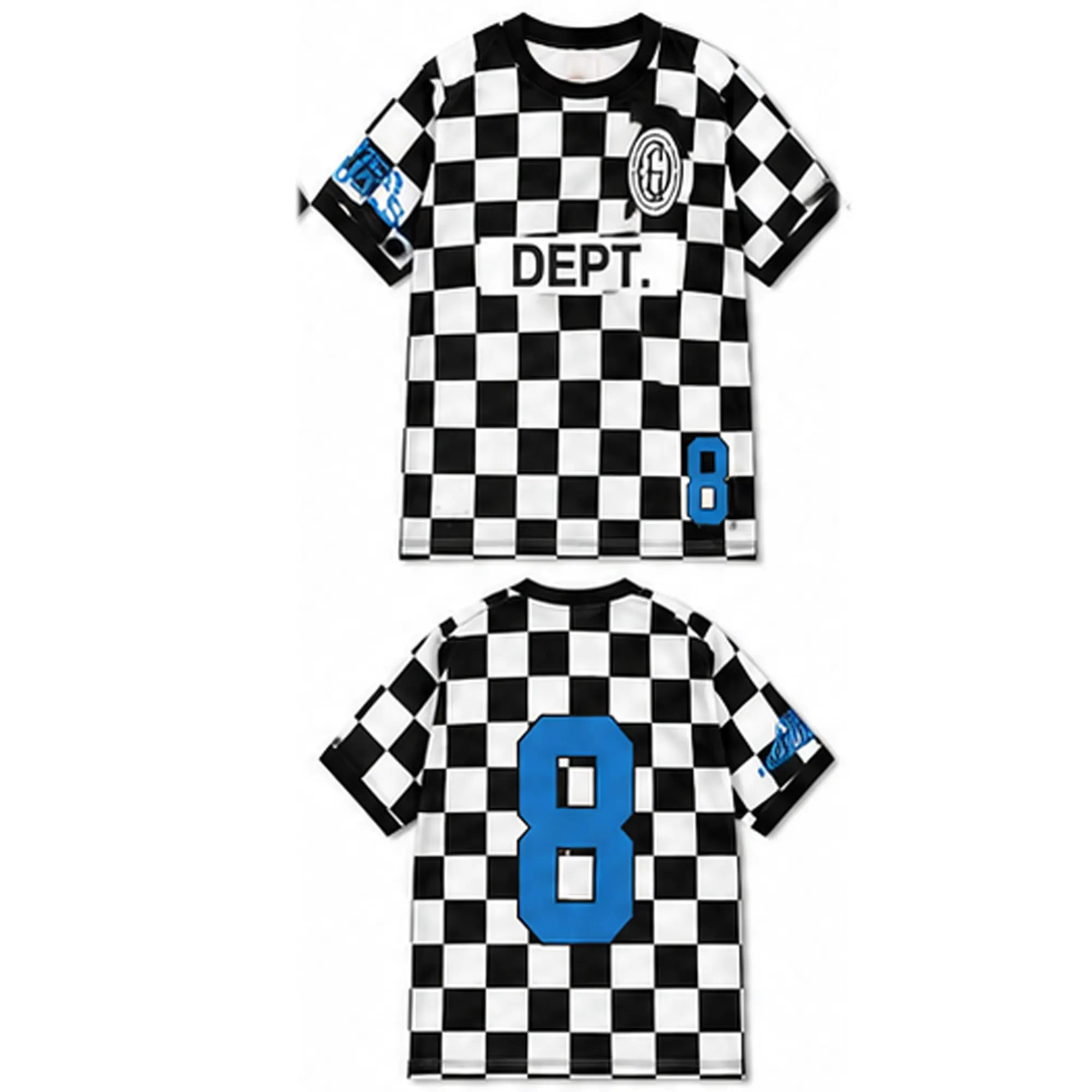 Dept Graphic Sports Jersey, Retro Motorsport Streetwear Top
