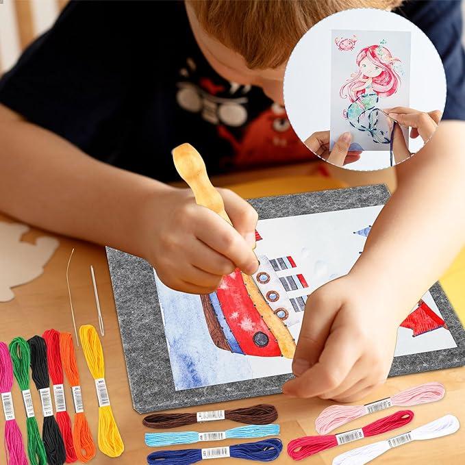 1 Set DIY Needle Felting Kit – Felt Tools & Patterns for Craft Projects, Animal Figurine Making, and Creative Hobby Time