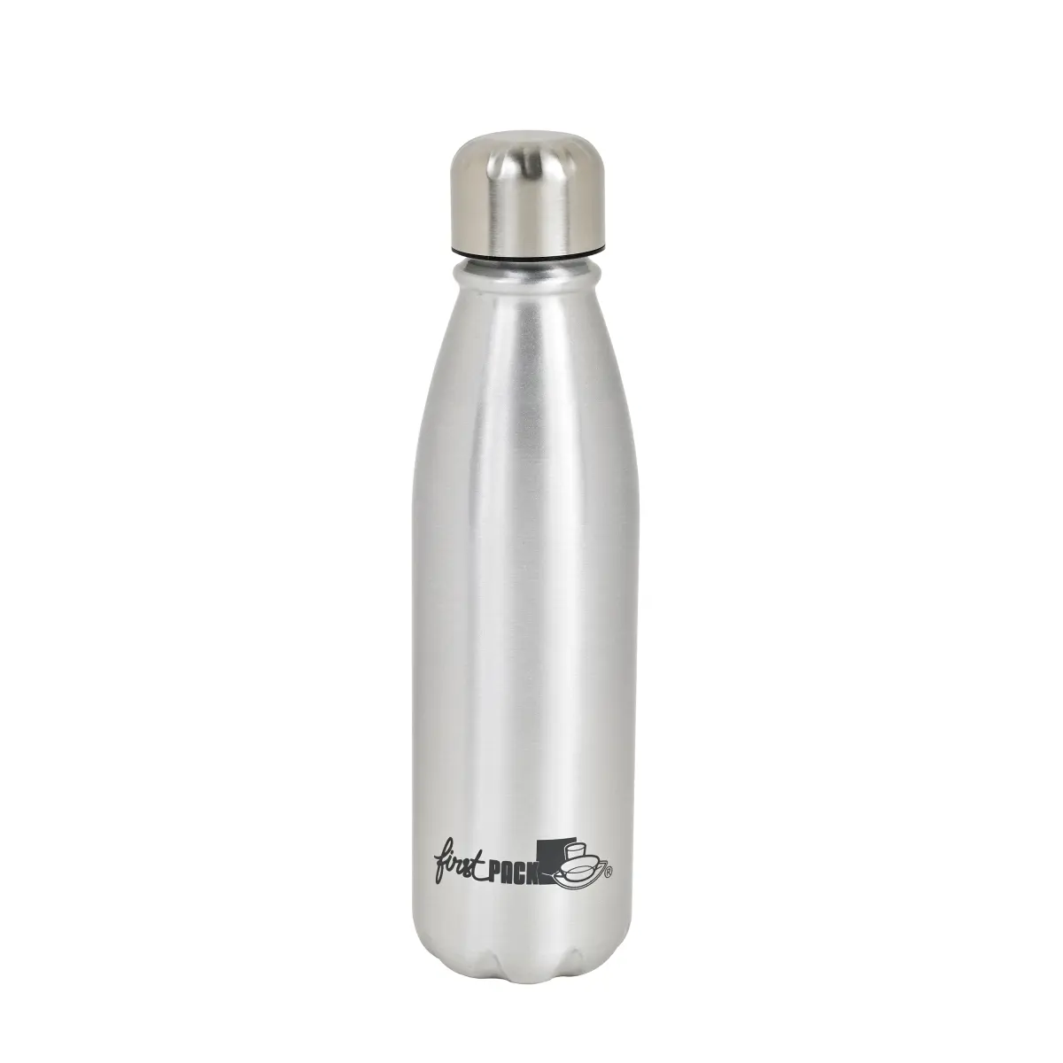 Packnwood 294IBOUTA500 17 oz Noxbottle Reusable Aluminium Water Bottle with PP & Metal Cap, Silver