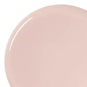 Pink Flat Round Disposable Plastic Pastry Plates (6.25")