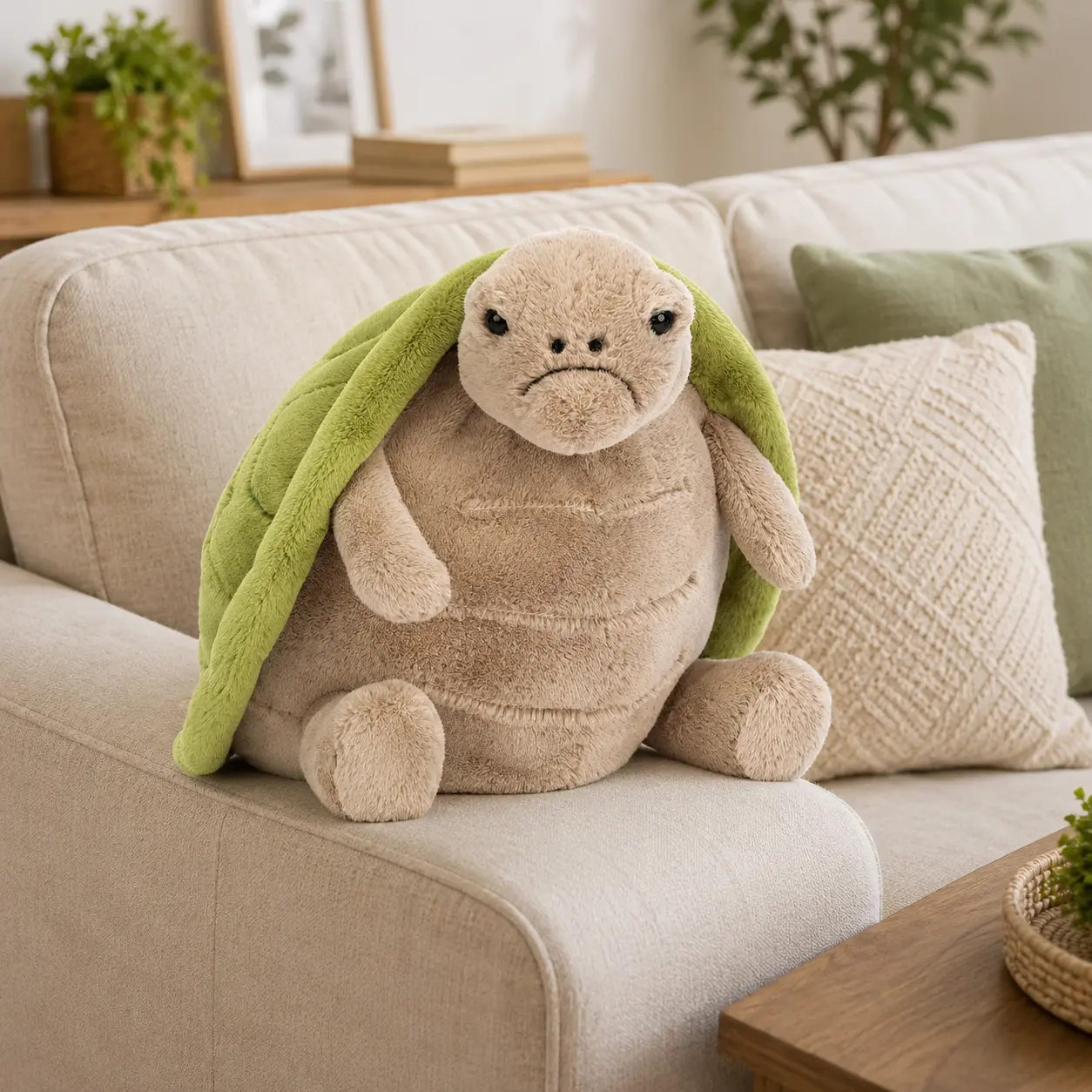 Jellycat Soft Turtle Plushie – Adorable Grumpy Face Stuffed Toy, Cozy Gift for Birthdays, Kids and Turtle Lovers