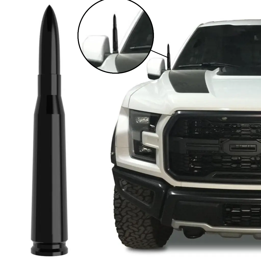BLACK Silver BULLET ANTENNA 14cm Radio AM FM Universal Fit For Car Boat ATV RV BLACK Silver BULLET ANTENNA 14cm Radio AM FM Universal Fit For Car Boat ATV RV
