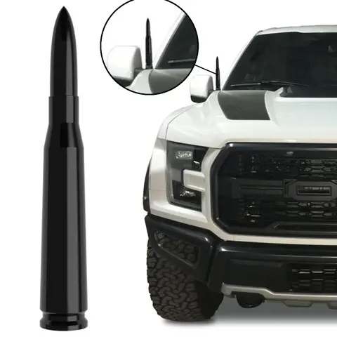 BLACK Silver BULLET ANTENNA 14cm Radio AM FM Universal Fit For Car Boat ATV RV