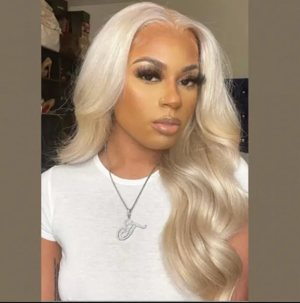 Lushlanes Hair Volume 613 Blonde Body Wave Human Hair Lace Front Wig 150 Density