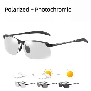 Photochromic Sports Sunglasses with Polarized Lens for Men and Women Outdoor Driving Cycling Fishing 100% UV400 Protection Eyewear Anti Glare Eyeglasses Reduce Eye Fatigue Safety Glasses Shades summerwins
