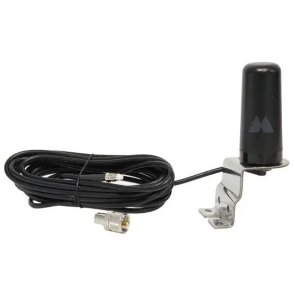 Midland Ghost Low Profile GMRS Antenna Kit with Stainless Steel Fender Mount and 15 Foot Cable