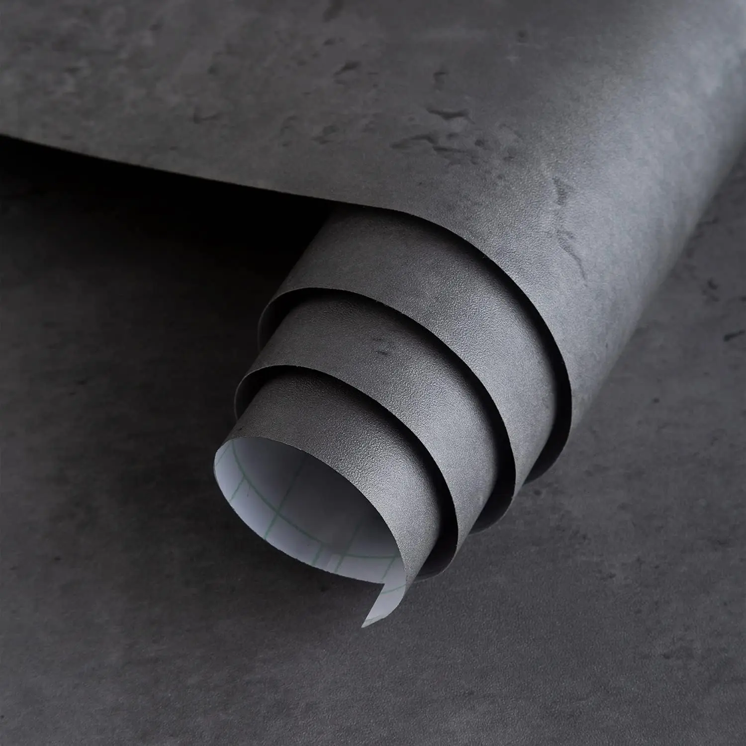 16"x354" Dark Grey Black Concrete Wallpaper Peel and Stick  Thick Faux Concrete Cement Contact Paper Vinyl Wrap Stained Matte Textured  Wall Sticker for Walls Bathroom Garage Living Room