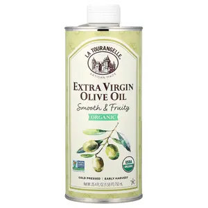La Tourangelle Organic Extra Virgin Olive Oil, Smooth & Fruity, 25.4 fl oz (750 ml)
