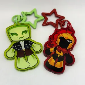 AveryTheMayo and D3rlord3 Acrylic Keychain Double Sided Colored Edges