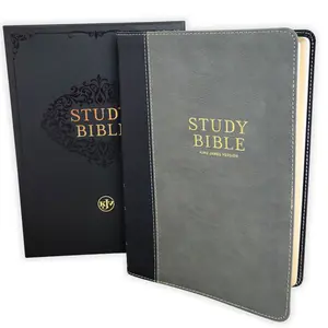 KJV Study Bible with Thumb Index, Two-tone gray and black faux leather
