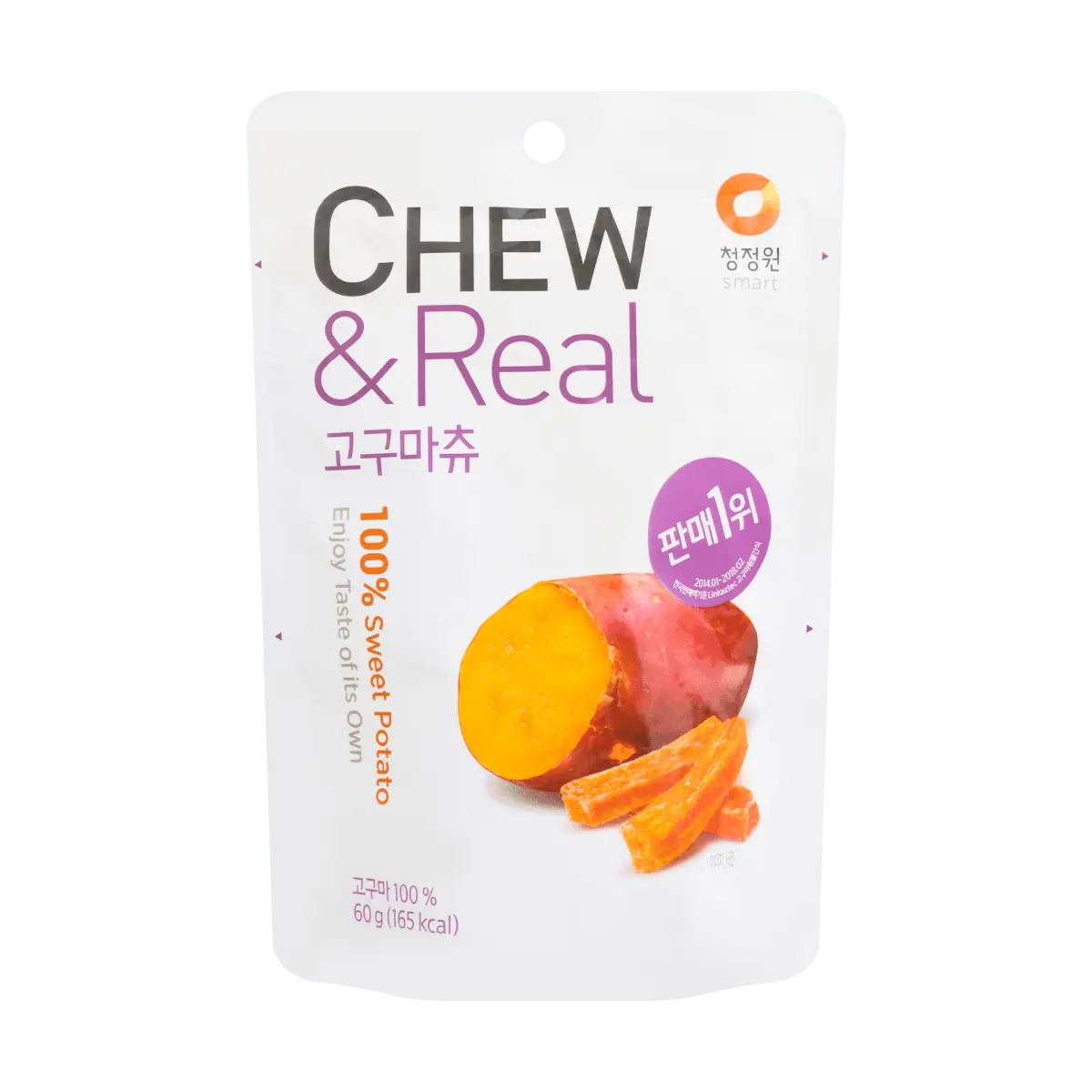 O'Food Korean Sweet Potato Chips - Healthy Snack, 0 Additives, Gluten-Free, Vegan, 60g
