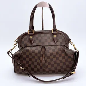 Pre-owned Louis Vuitton canvas Crossbody Bags Damier Ebene Trevi PM Bag