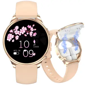 Women Smart watch with Earbuds, 1.27'in Display, IP67 Waterproof Devices Smartwatch buds Smartphone Wristwatch Bluetooth fitness sport Wearable Screen