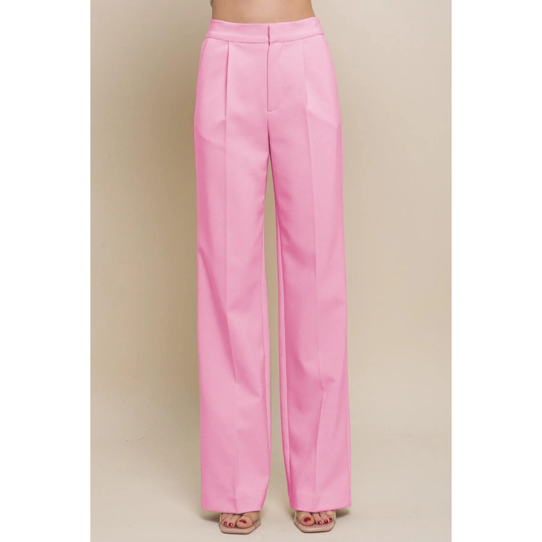 The Muse Wide-Leg | Pink Trousers