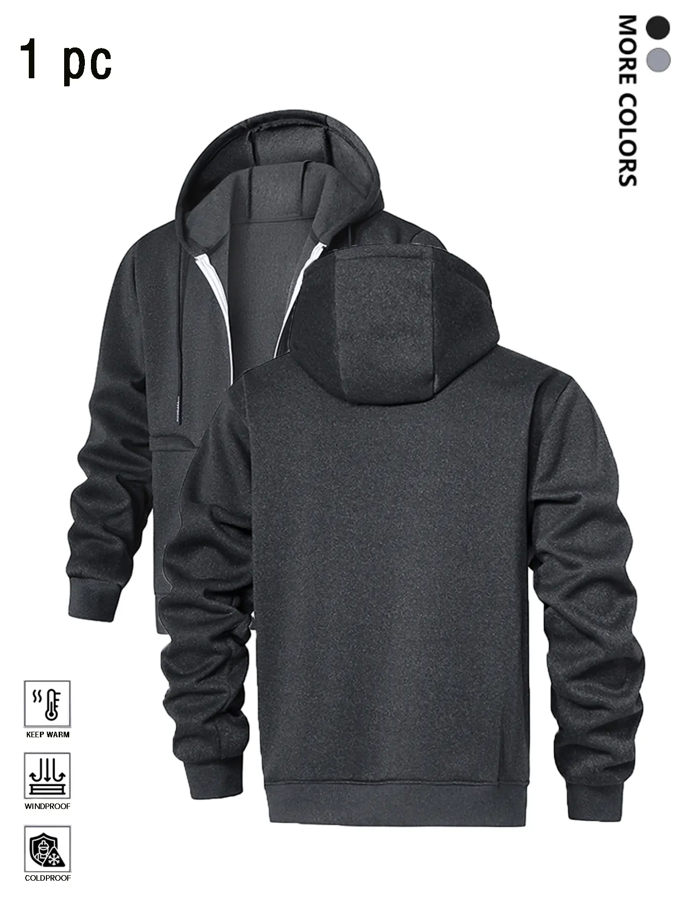 Men's Fleece Lined Warm Sports Jacket, Colorblock Patchwork Design, Casual Style, Perfect for Running & Hiking, Spring & Fall Wear