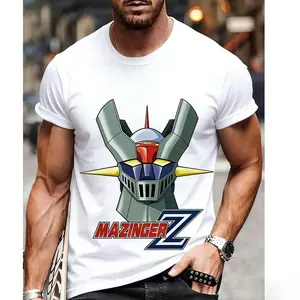 Monawear Unisex 3D Printed Mazinger Z Graphic T Shirt Retro Anime Design Soft Breathable Round Neck Casual Summer Tee Machine Washable Streetwear Fashion For Men Women Streetwear Lovers Gift