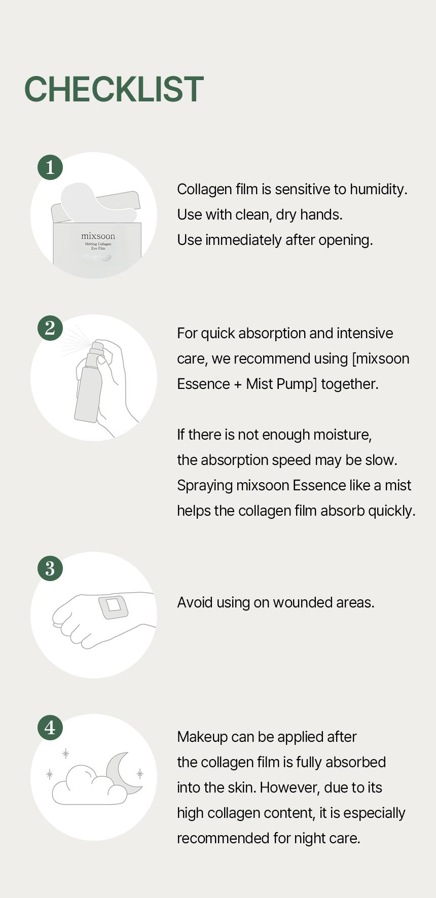 [mixsoon Official Shop] Melting Collagen Eye Film 5 pairs (10ea) - Smooth & Firm Collagen Eye Film, Korean Skincare for Glass Skin