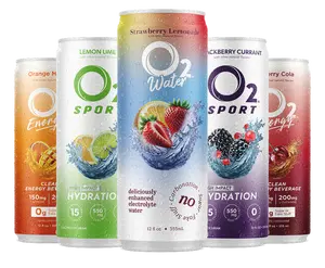 O2 Electrolyte Water Variety Pack, Sugar-Free Flavored Hydration, 12 Pack