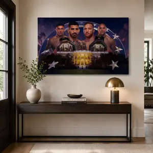 Dopamine Sports Canvas Wall Art, UFC Fighters Poster Print, Championship Energy Fight Decor, Bold Masculine Room Aesthetic for Living Room, Bedroom, Gym, Office