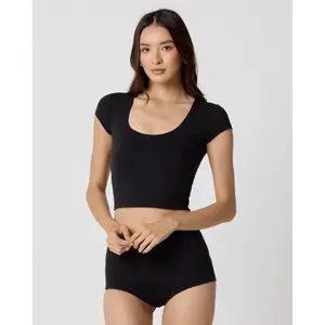 Power Mesh Plunge Tee Power Mesh Plunge Tee