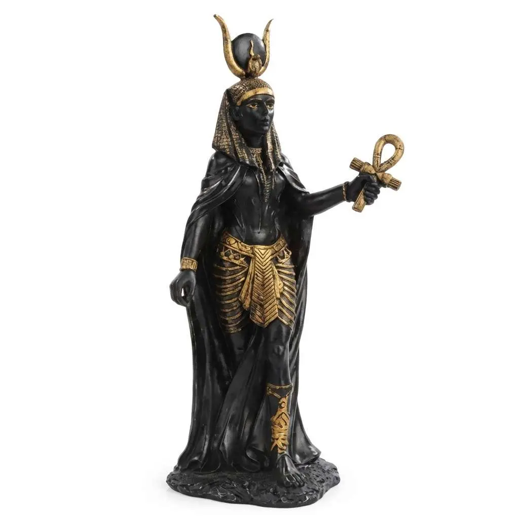 Hathor Statue 11 inch Egyptian Goddess of Love and Beauty Altar Figure