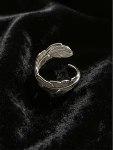 Feather Ring for Women | Timeless Adjustable Boho Open Band Ring | Vintage Angel Wing Statement Jewelry Gift